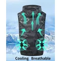 Men Ice Vest Fan aria condizionata abbigliamento Cool Vest Sport ricarica USB Cooling Worker Outdoor