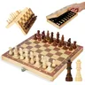 Gioco di scacchi magnetici Set di scacchi in legno 32/34 pezzi di scacchi scacchiera incorporata in