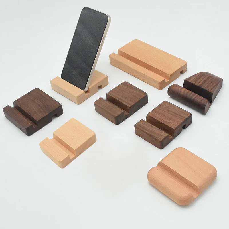 Supports universels pour téléphone Portable en bois massif, support de bureau Simple pour téléphone Portable, tablette, PC, e-reader, support pour téléphone Portable