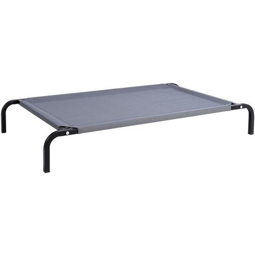 Lionto Hundeliege Outdoor erhöhtes Hundebett Haustierliege (l) 114x76 cm Grau