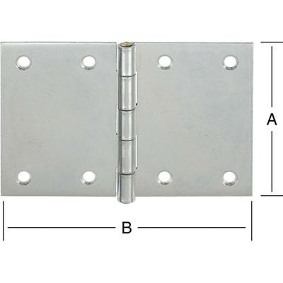 Vormann breite Scharniere Edelstahl 50x75x1,2 mm