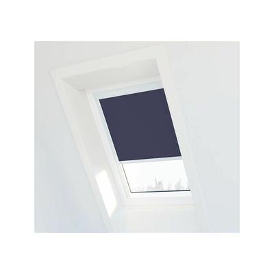 Blaues Verdunkelungsrollo für Velux ® Dachfenster - CK02 - Weißer Rahmen - Blau