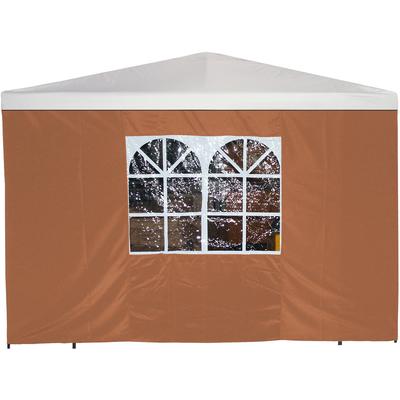 Seitenplane für Pavillon, 3x1,9 Meter, Polyester terracotta mit Fenster