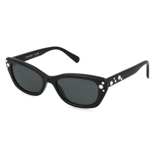 Swarovski 0SK6019 Damen-Sonnenbrille Vollrand Butterfly Acetat-Gestell, schwarz