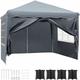 Gazebo 3 x 3 m Tenda Pieghevole Impermeabile Stabile Resistente all'inverno Tenda da Giardino Tenda