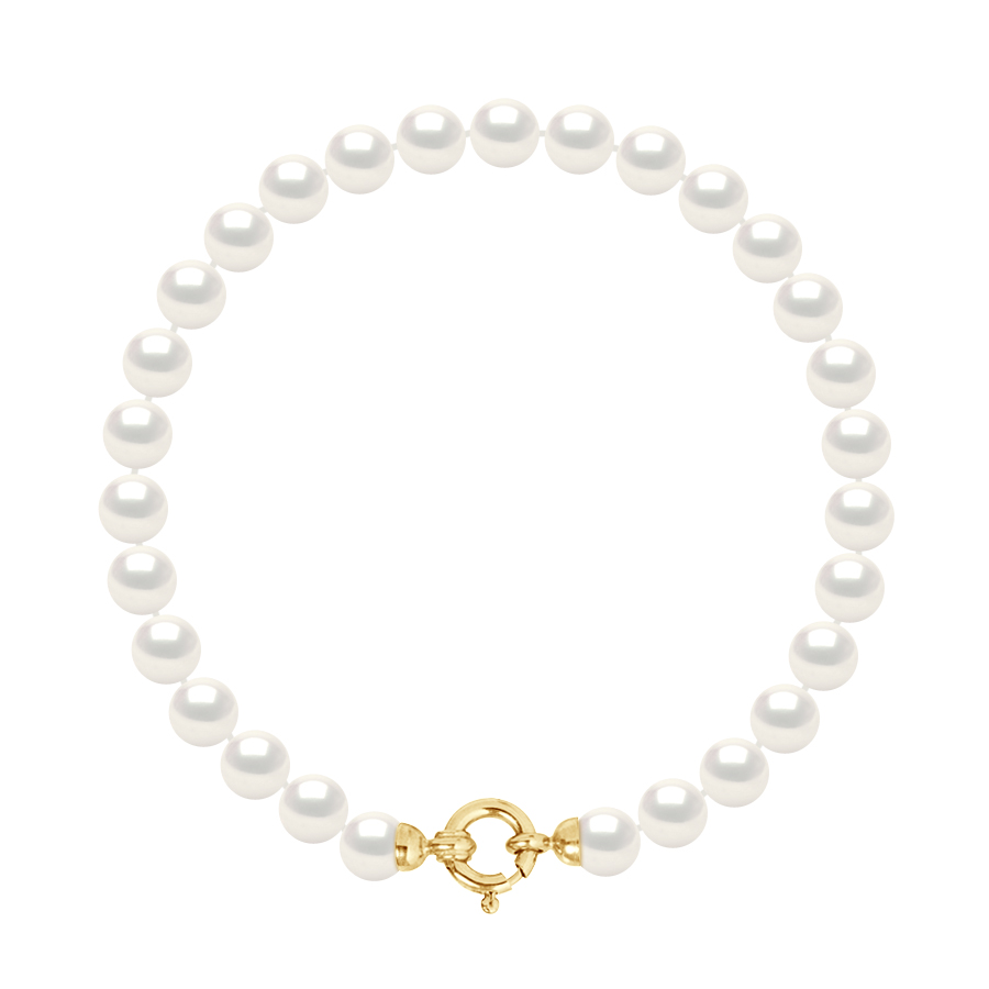 DIADEMA - Armband - Echte Süßwasserperlen - Gelbgold Image