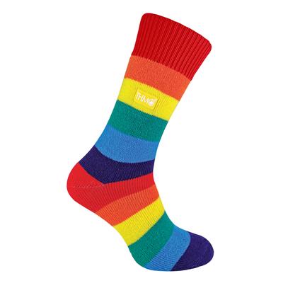THMO - Extra warme Herren- und Damensocken in Regenbogenfarben für den Winter Image
