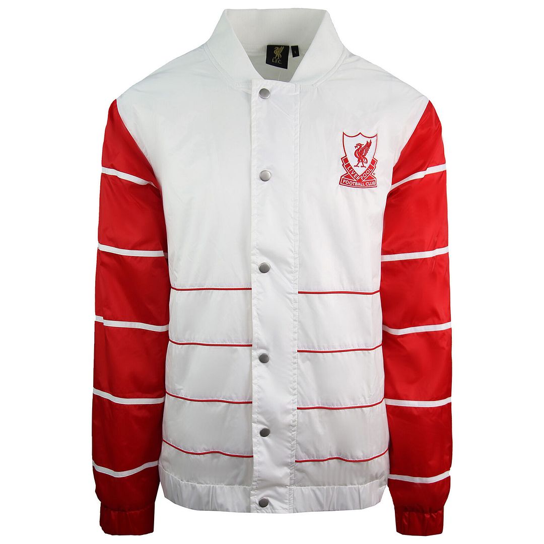 Majestic L.F.C Liverpool FC Herren Bomberjacke Weiß/Rot Image