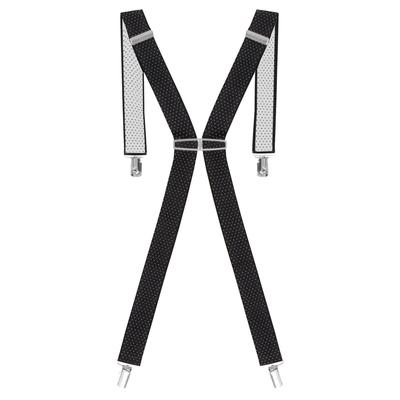 Enzo Mens elastische Polka Dot Hosenträger - Schwarz Image