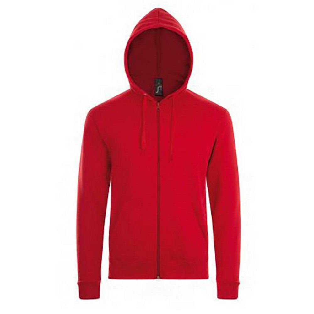 SOLS Herren Stone Zip Up Plain Hoodie (Rot) Image