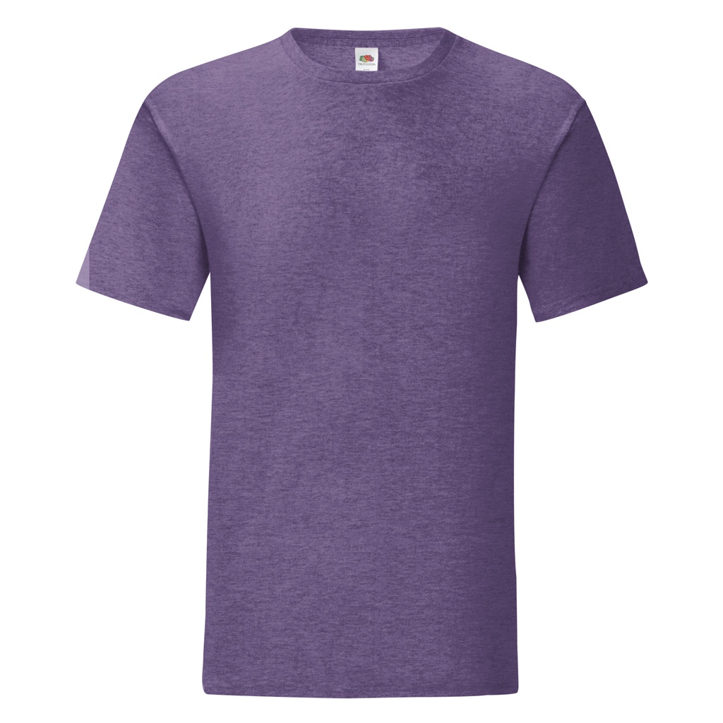 Fruit Of The Loom Herren Iconic T-Shirt (5er Pack) (Heather Purple)