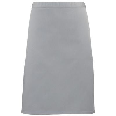 Premier Ladies/Womens Mid-Length Apron (2er-Pack) (Silbergrau)