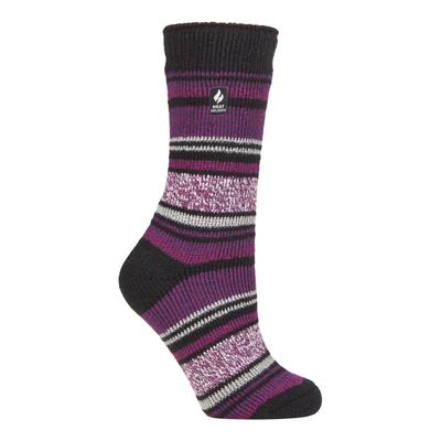 Wärmehalter - Damen Thermosocken für den Winter | Outdoor & Indoor Socken | Kuschelig & Flauschig | Geschenke für Frauen - Schwarz (Barcelona) Image
