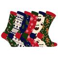 Herren Weihnachten Socken | Socke Snob | Neuheit bunte stilvolle lustige gemusterte Crew Xmas Socken - 6 Pack