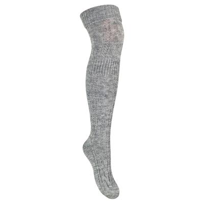 Overknee-Wollsocken für Damen | Steven | Winterwarme dicke lange Socken Grau Image