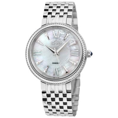 GV2 Womens Genoa Diamond 12530 Schweizer Quarz Silber Edelstahl Uhr