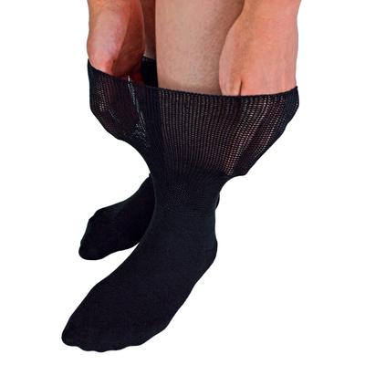 Extra breite Bambus-Ödemsocken | Dr.Socks | Herren & Damen | Socken für geschwollene Füße, Knöchel, Beine & Diabetiker - Schwarz Image