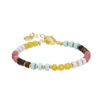 Luxenter Armband, Milku Multicoloured Crystal in 18 Karat Gelbgold