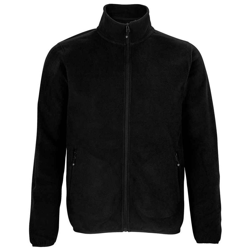 SOLS Mens Factor Recycled Fleece Jacke (Schwarz) Image