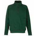 Fruit Of The Loom Herren Premium 70/30 Zip Neck Sweatshirt (Flasche grün)
