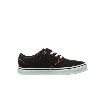 Vans Atwood Schnürung schwarze Leinwand Kinder Plimsolls K2UDDC