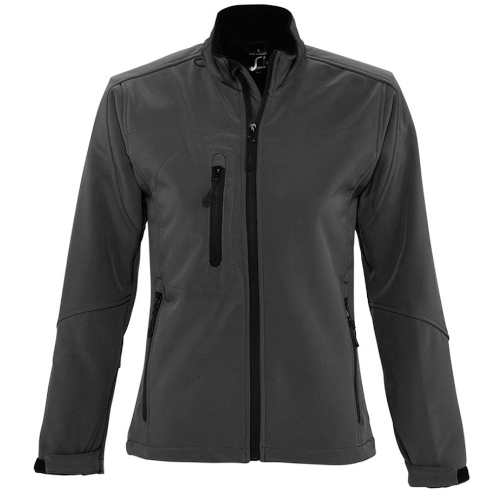 SOLS Womens/Ladies Roxy Soft Shell Jacket (atmungsaktiv, winddicht und wasserabweisend) (Charcoal) Image