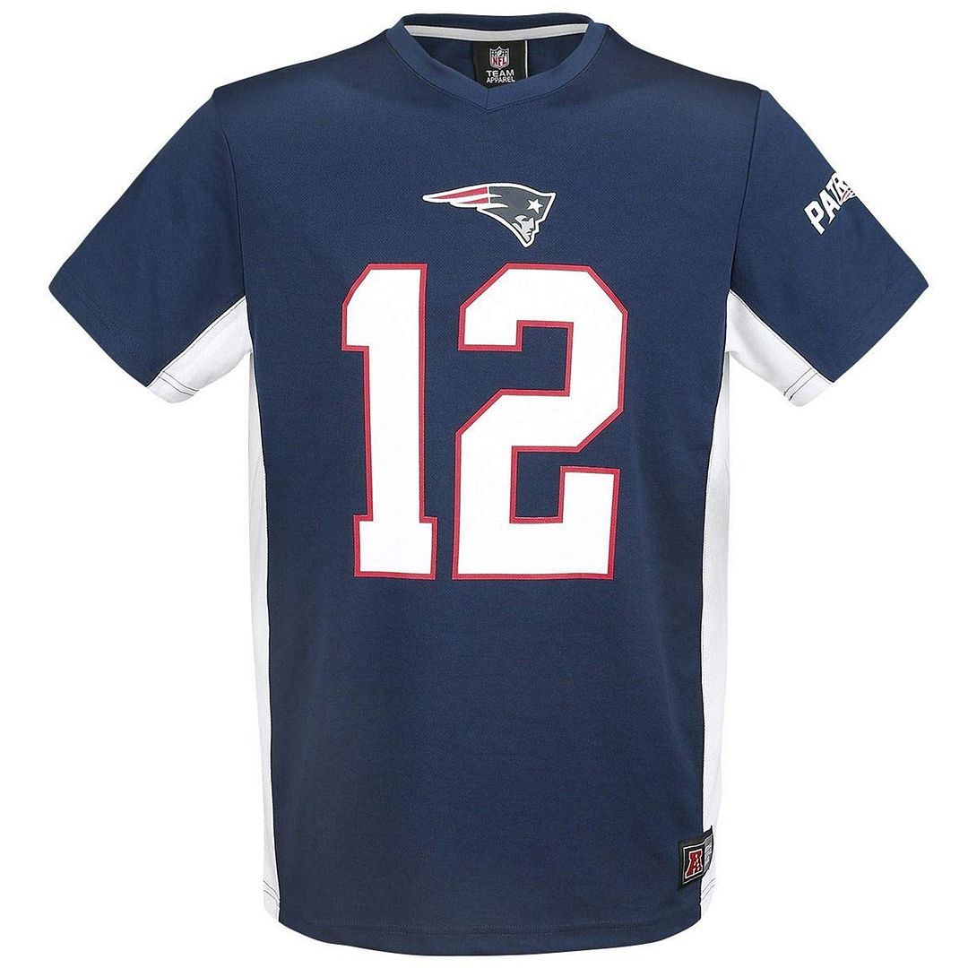 NFL-Teambekleidung New England Patriots Brady 12 Herren T-Shirt Image