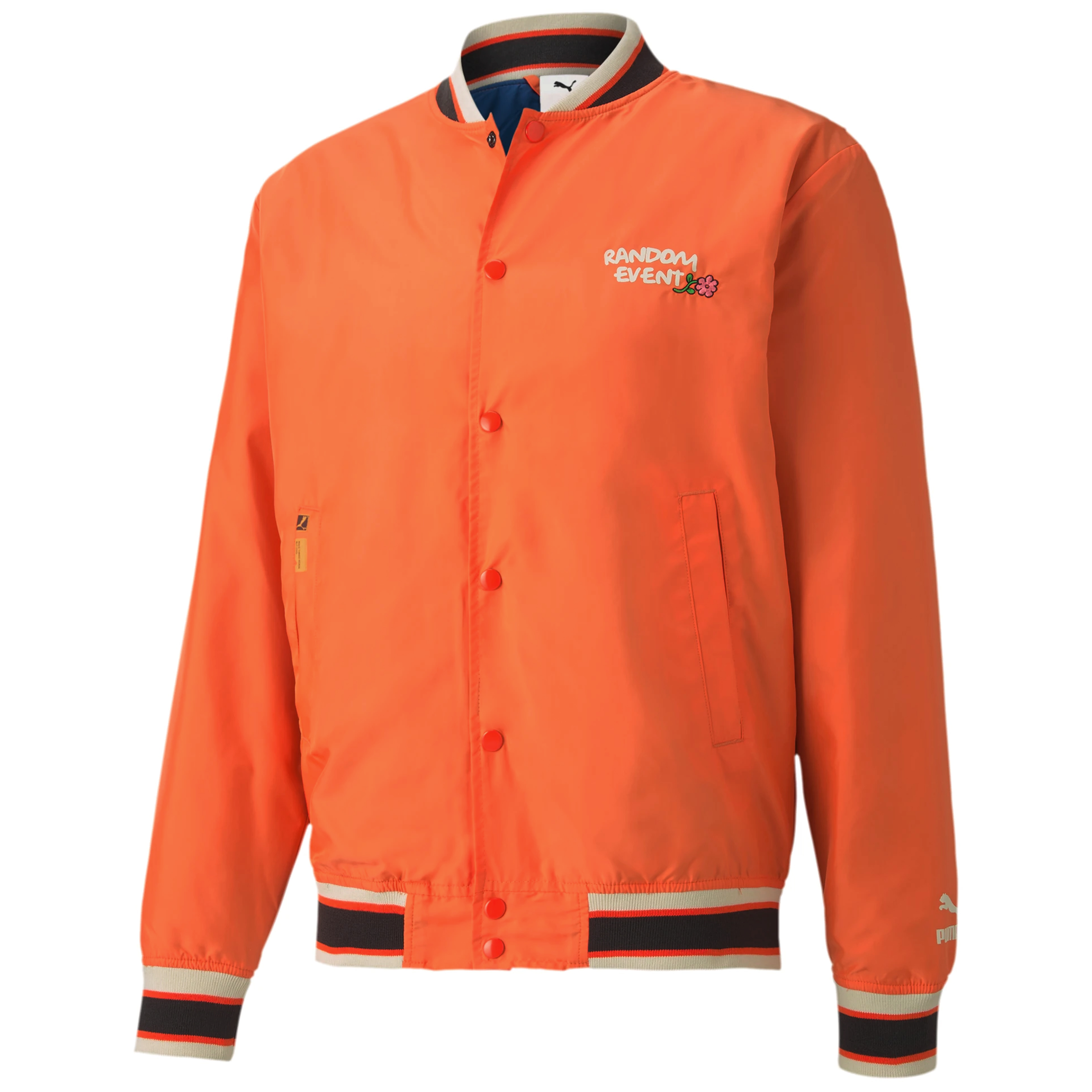 Puma x Randomevent Bomber Graphic Logo Jacke Orange 596661 40