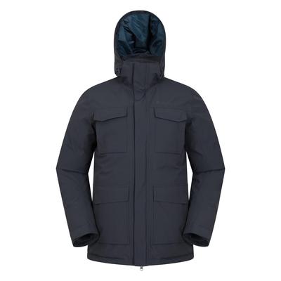 Mountain Warehouse Mens Concord Extreme Down Long Length Jacket (Blau) Image