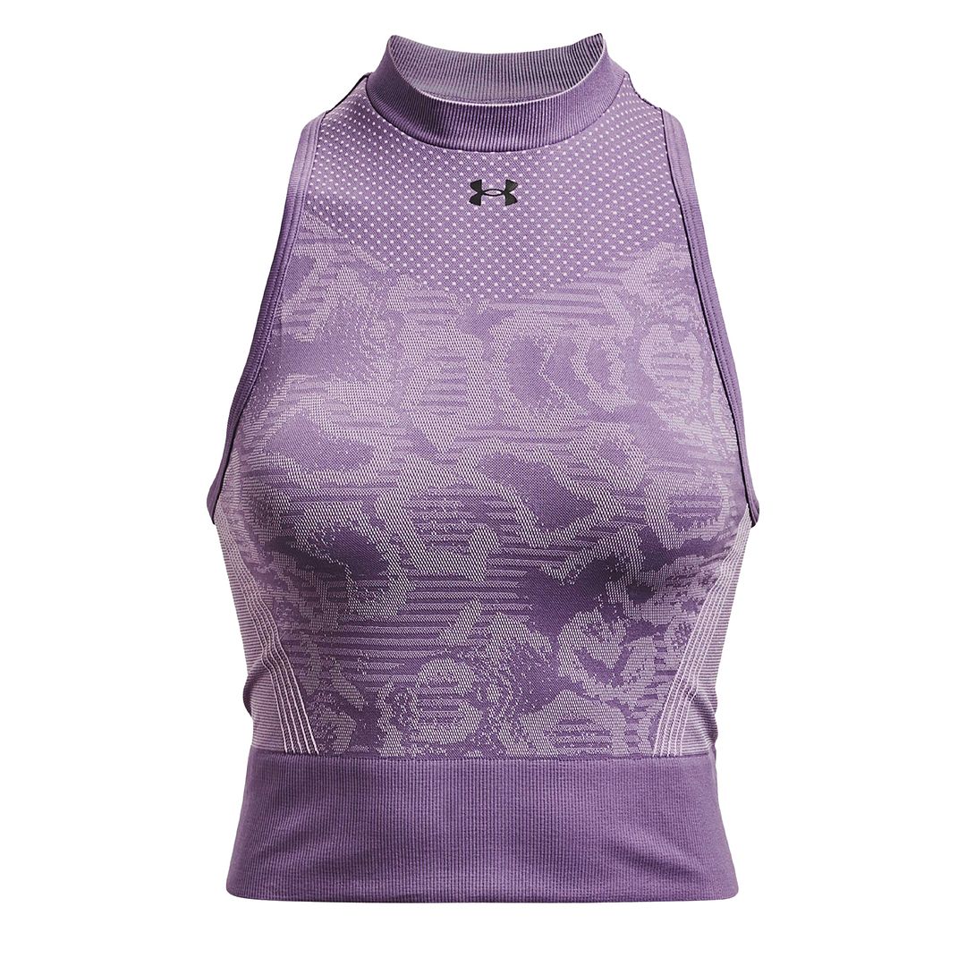 Under Armour Rush Womens Purpur nahtloses Erntepunkt Image