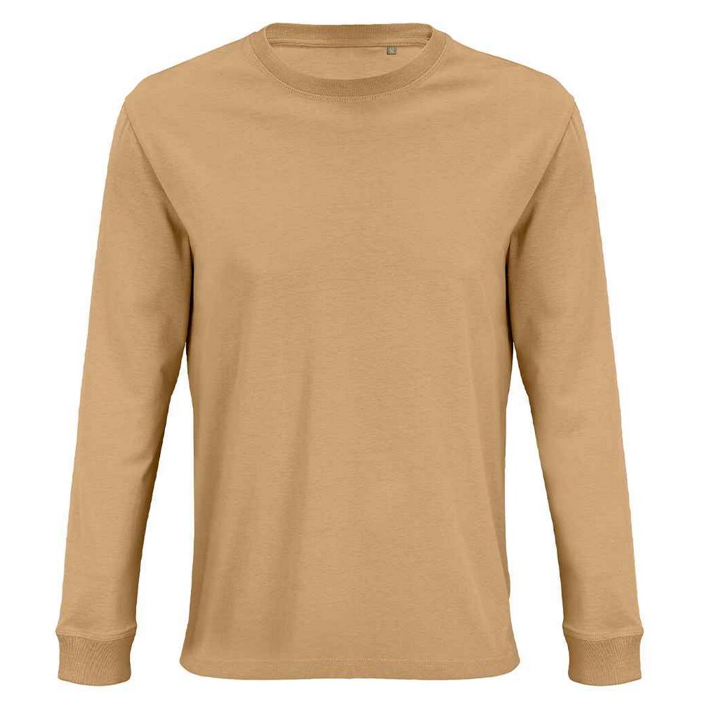 SOLS Unisex Pioneer Langarm-T-Shirt aus Bio-Baumwolle für Erwachsene (dunkles Beige) Image