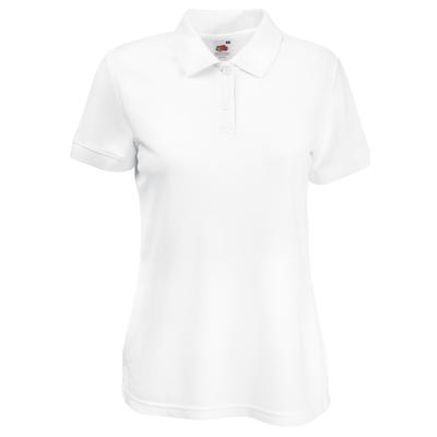 Fruit Of The Loom Womens Lady-Fit 65/35 Kurzarm-Poloshirt (Weiß) Image