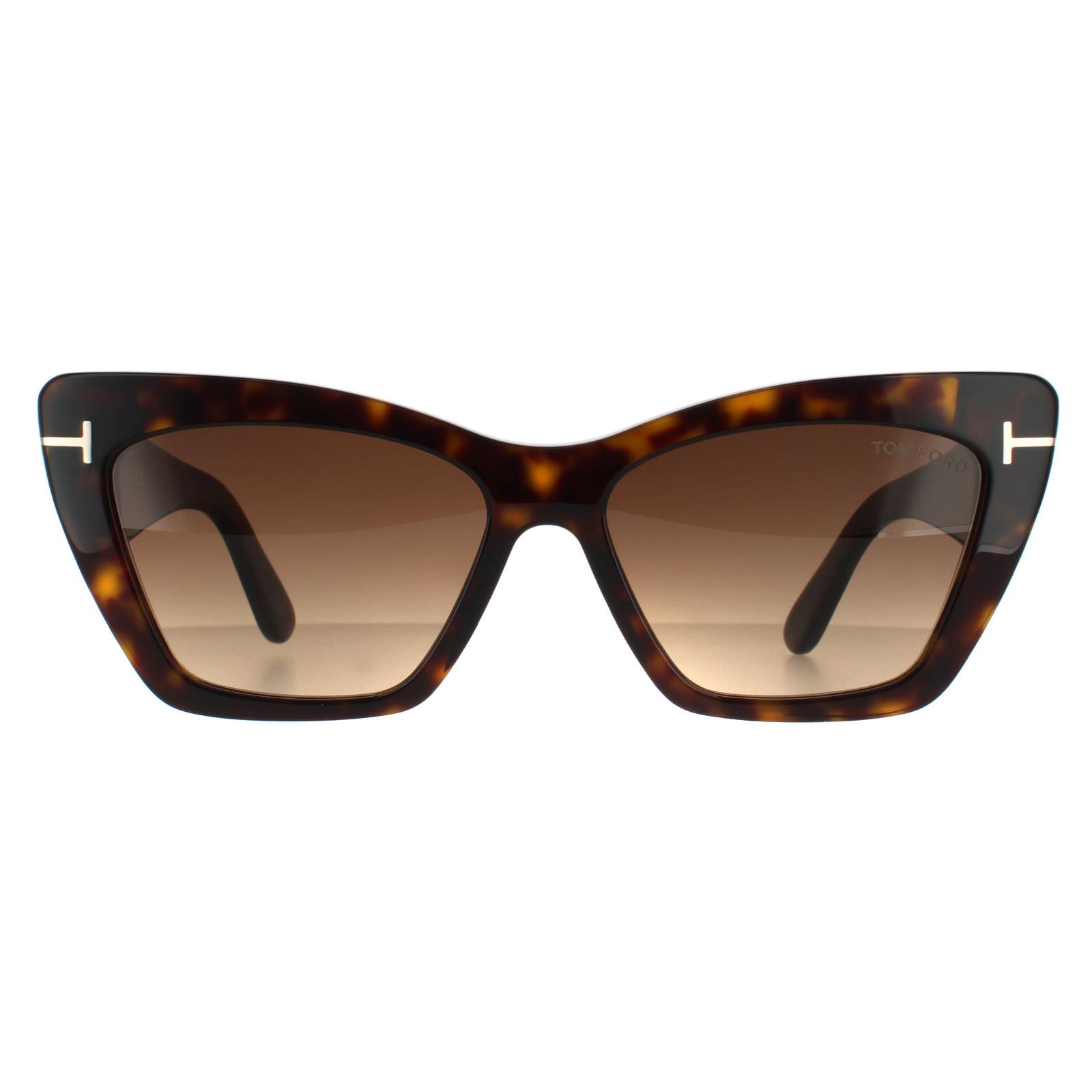 Tom Ford Cat Eye Damen Dunkel Havanna Braun Verlauf Image