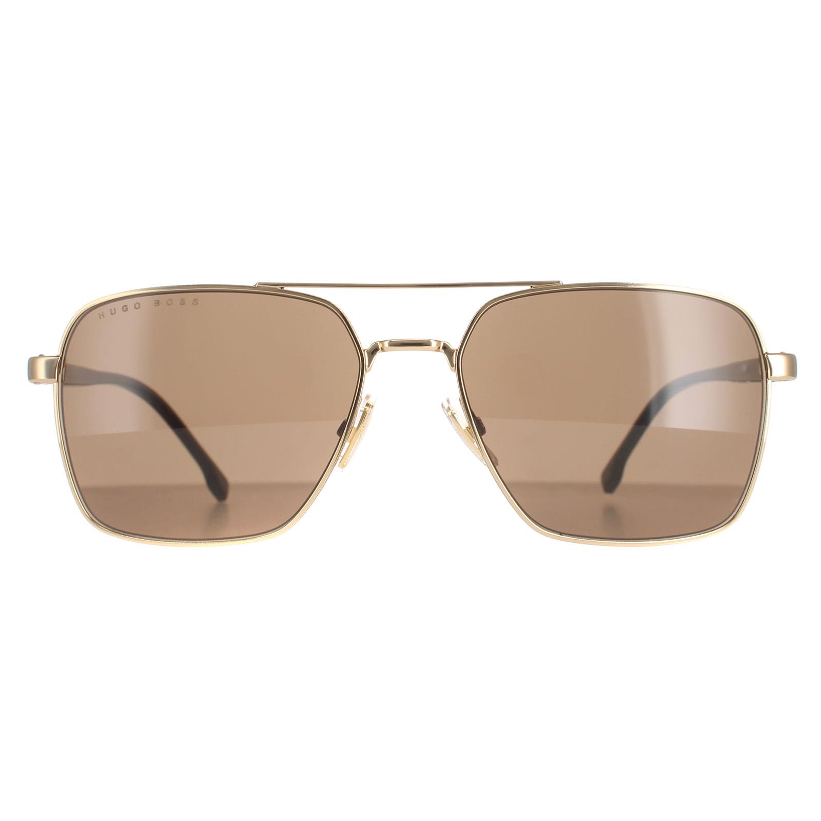 Hugo Boss Aviator Herren Rose Gold Braun 1045/S/IT Image