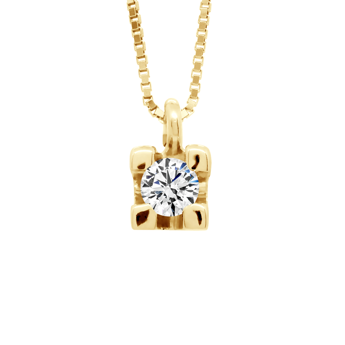 DIADEMA - Halskette mit Diamanten - venezianische Kette aus Gelbgold Image