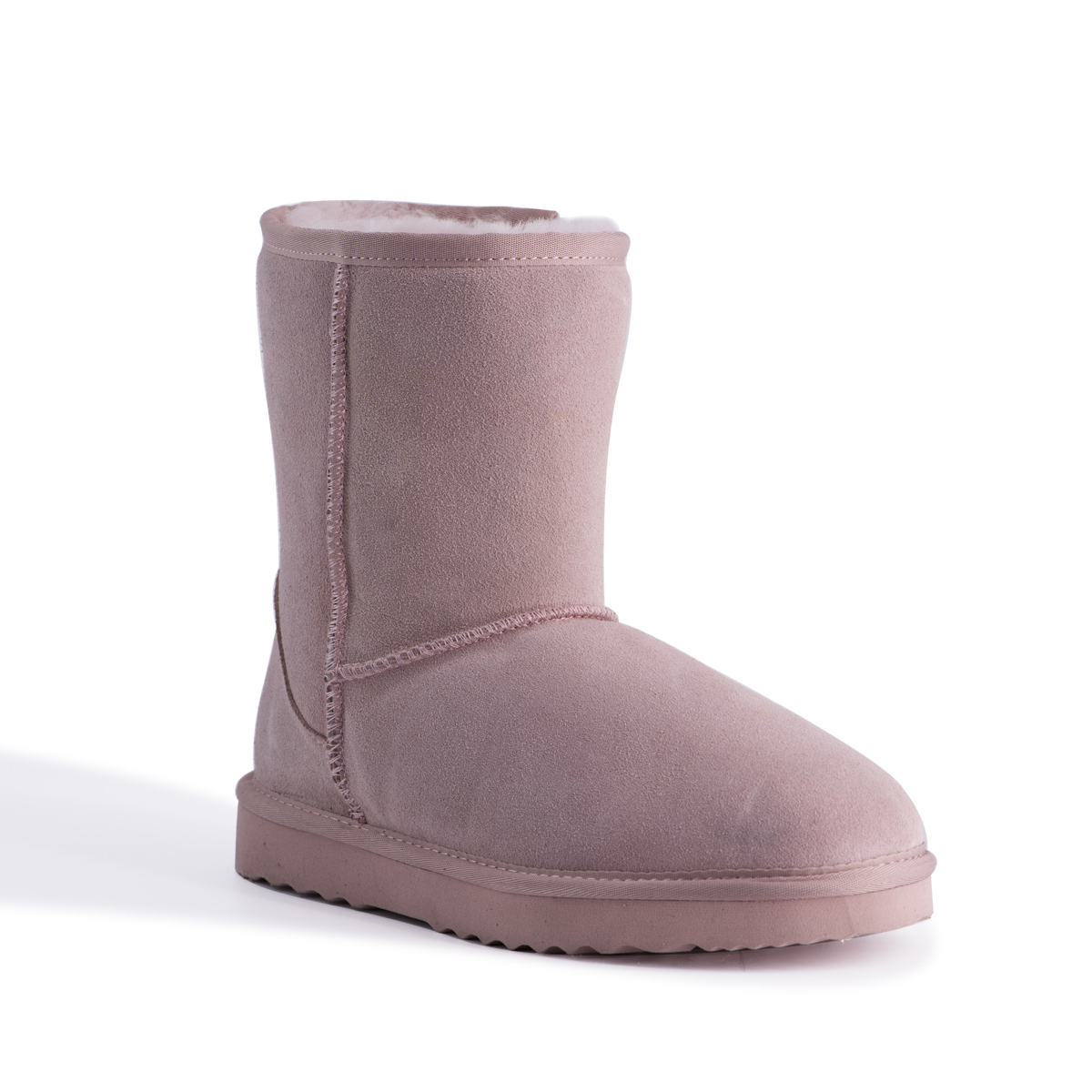 Aus Wooli "Cronulla" Australien Mitte Kalb Schaffell Stiefel, blass rosa