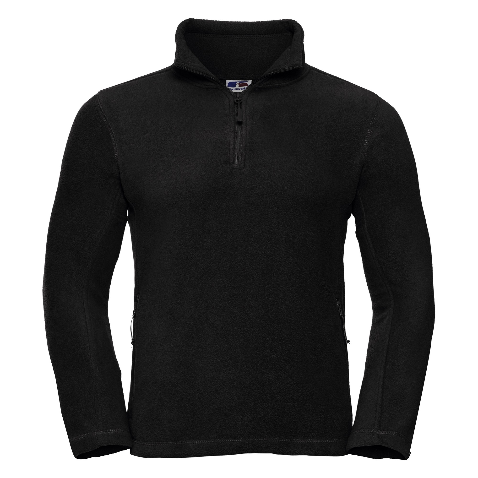 Russell Herren 1/4 Zip Outdoor Fleece Top (Schwarz) Image