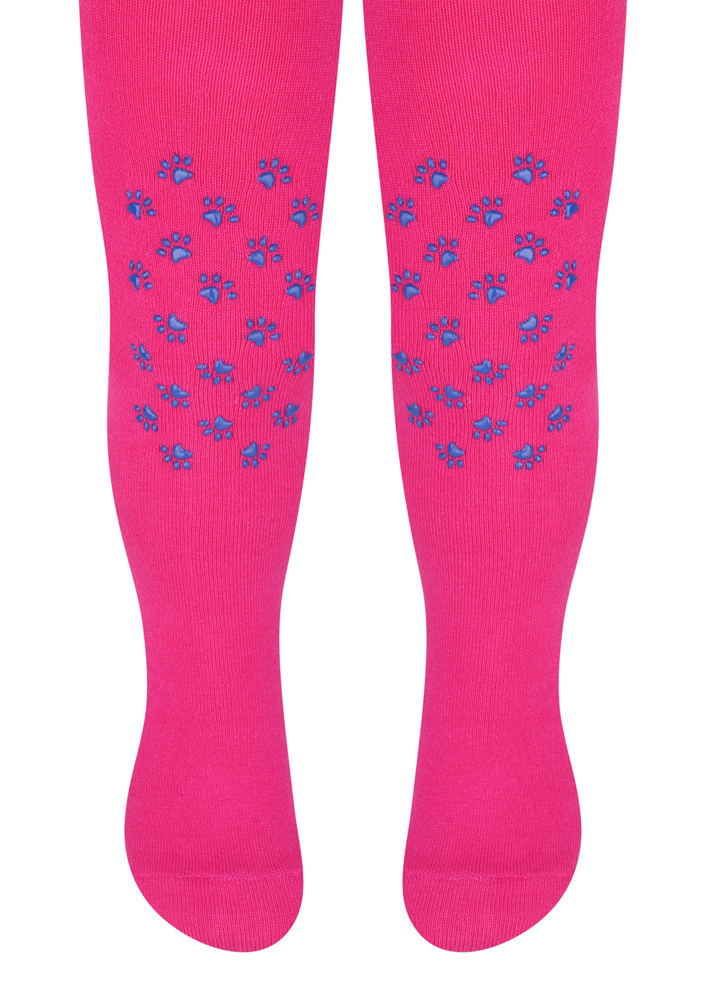 Steven - Kinder Baumwollstrumpfhose mit Anti-Rutsch-Griff - Paws (Magenta) Image