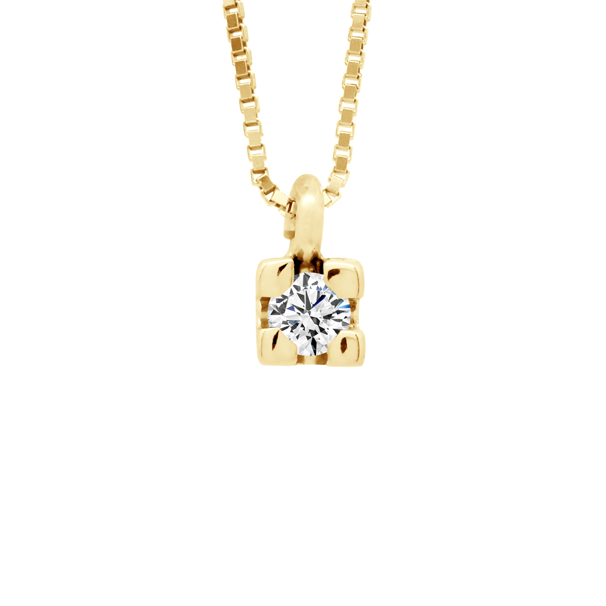 DIADEMA - Halskette mit Diamanten - venezianische Kette aus Gelbgold Image