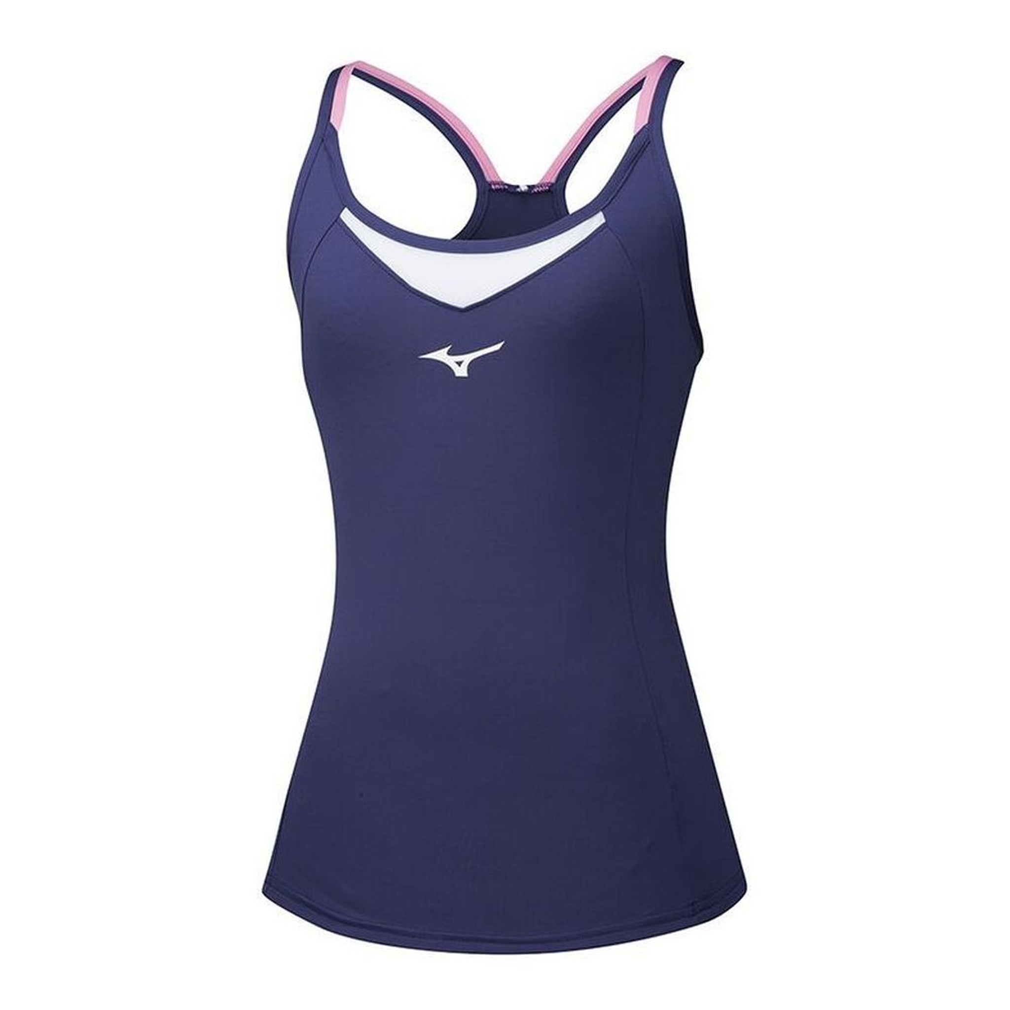 Mizuno Drylit Womens Marine/Weiß -Tank -Top Image