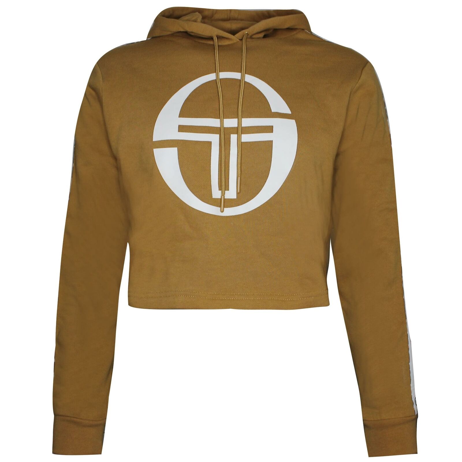 Sergio Tacchini Goran Hoodie Womens Cropped Sweatshirt Camel Jumper 38072 499 Image