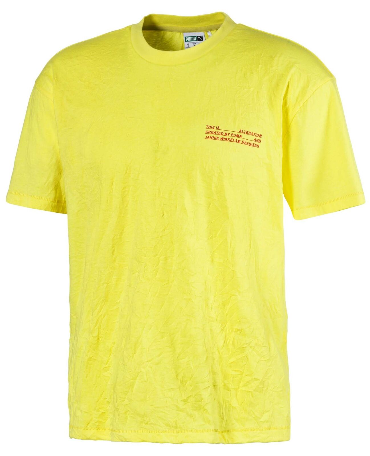 Puma-Veränderung Kurzarm T-Shirt T-Shirt Top Yellow Herren 579880 46 Image
