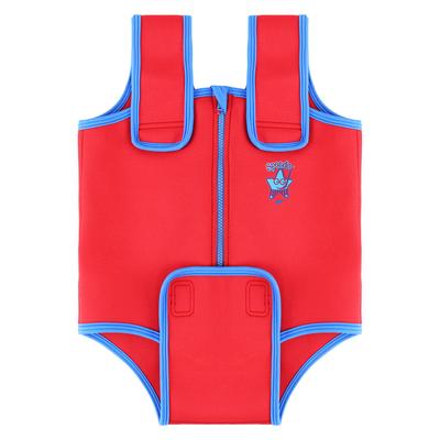 Speedo Sea Squad ärmellose rot/blaue Kinder Neoprene Badeanzug 8 11344C314