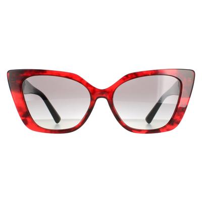 Valentino Cat Eye Damen Rot Havanna Grau Farbverlauf VA4073