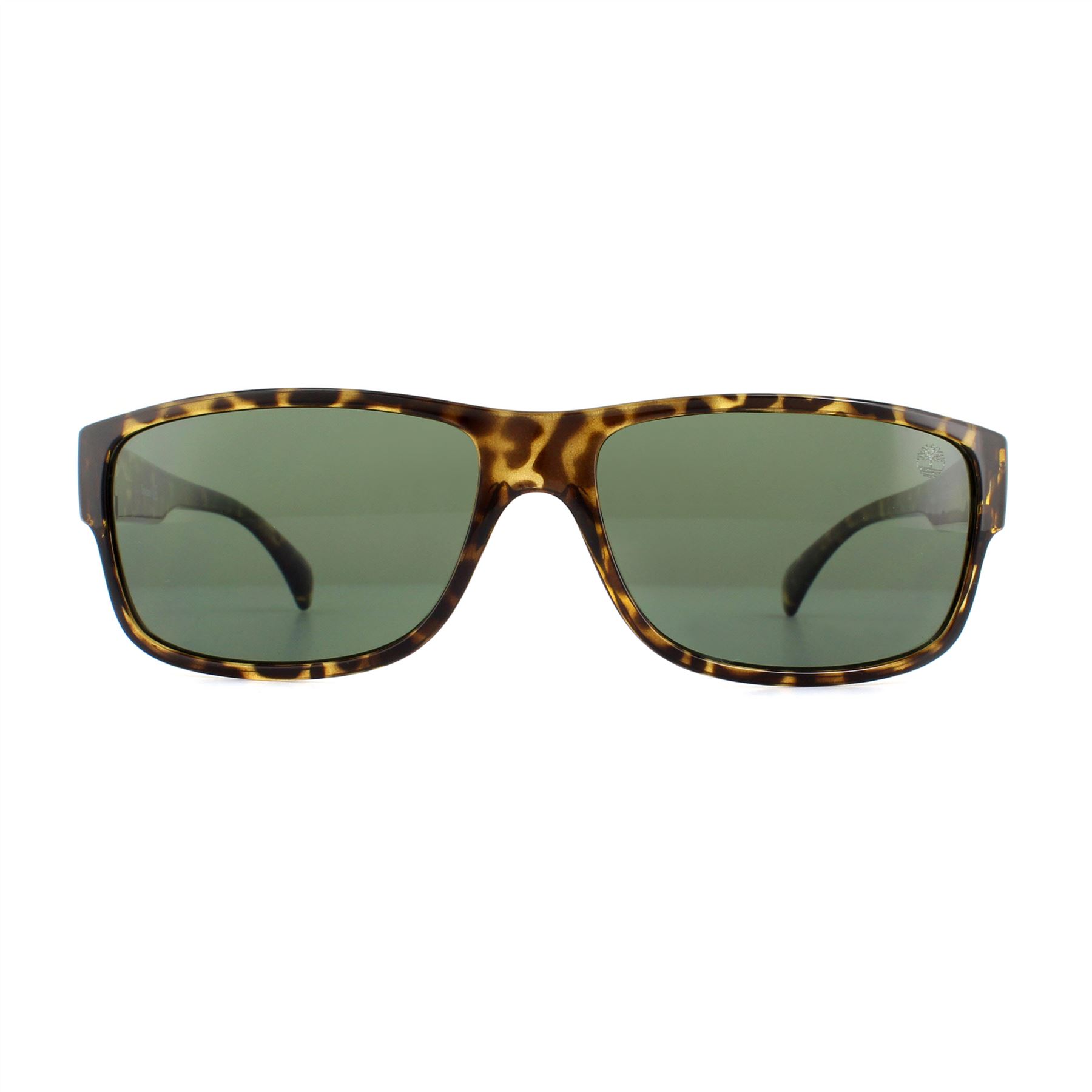 Timberland Rectangle Mens Dark Havana Green Sonnenbrillen Image