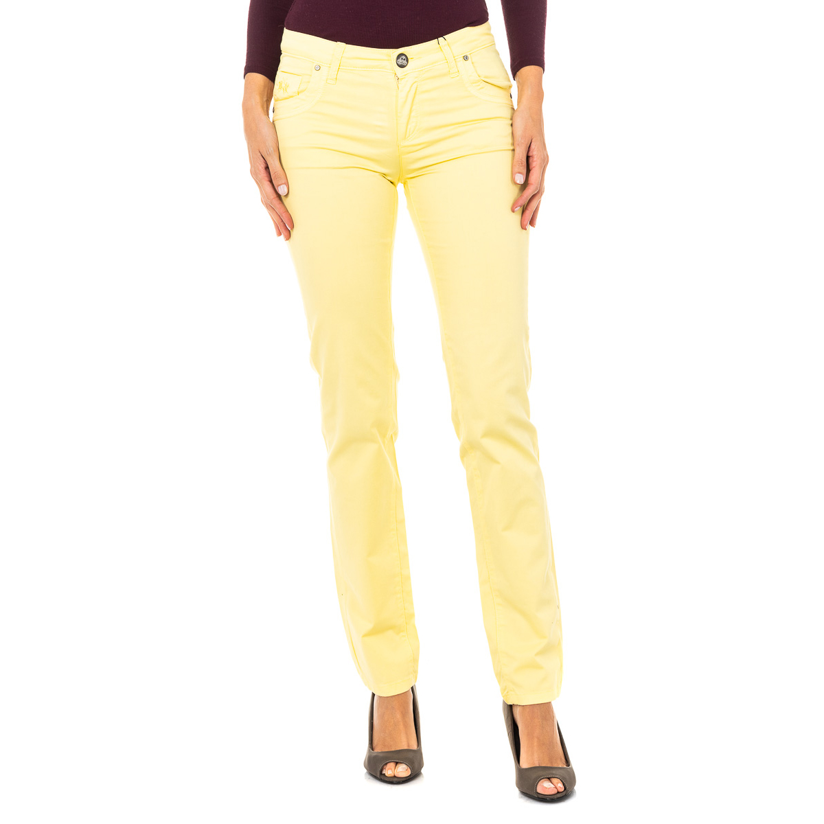 Elastische Stretch-Hose mit schmal geschnittenem Saum LWT006 woman Image