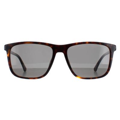 Police Rectangle Mens Dark Havana Grau Grün SPLE05M