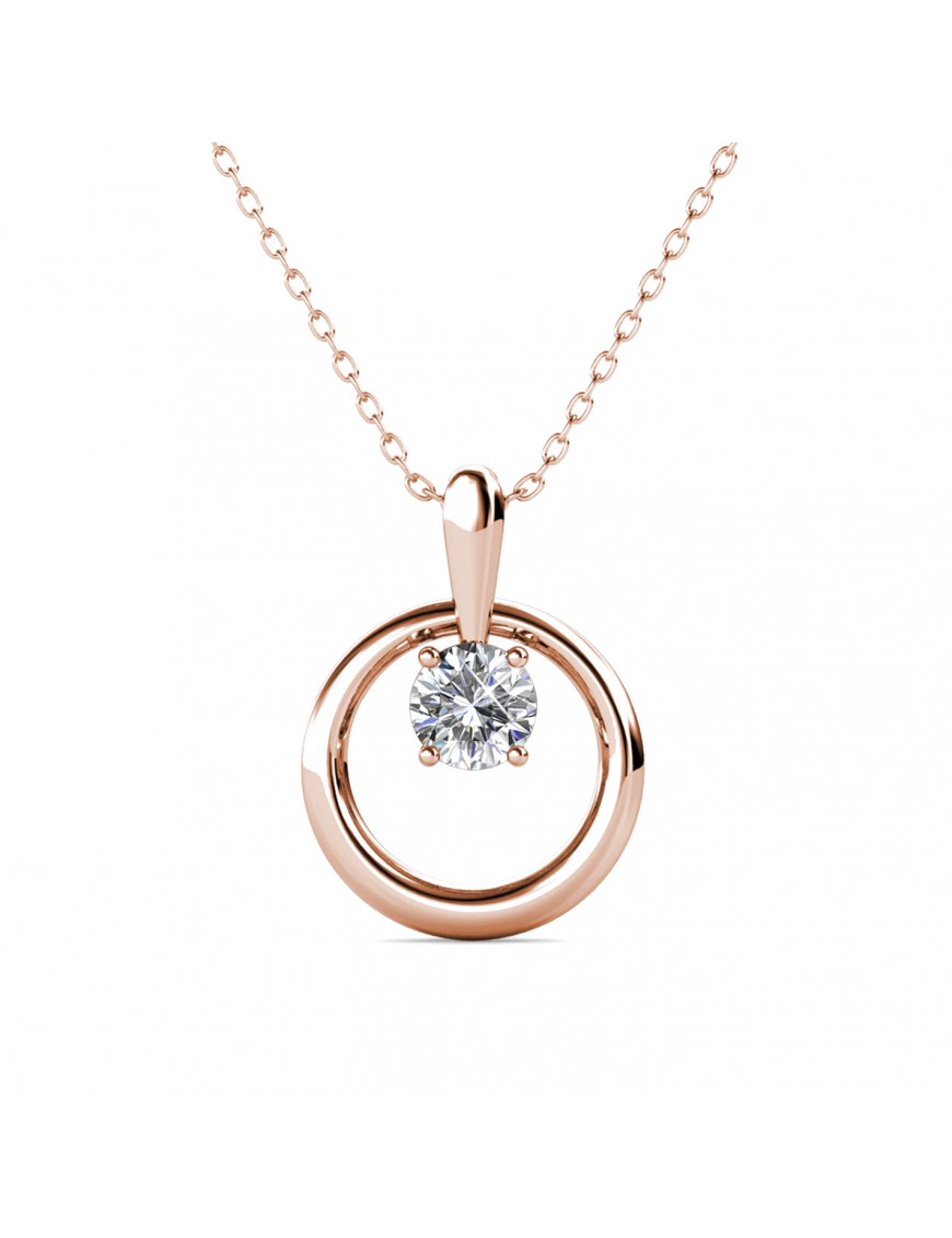 Octavia-Anhänger - Rosegold und Kristall Image