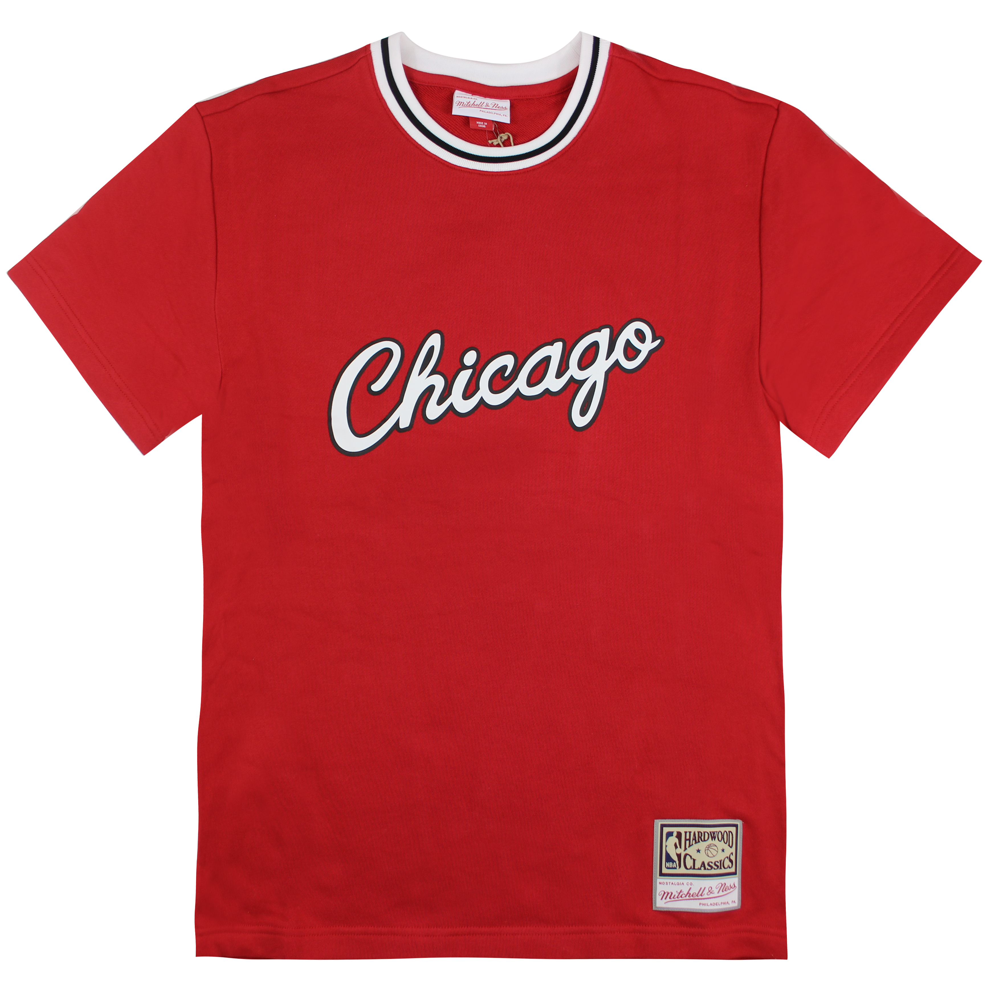 Mitchell & Ness Chicago Bulls Französisch Terry Mens T-Shirt Image