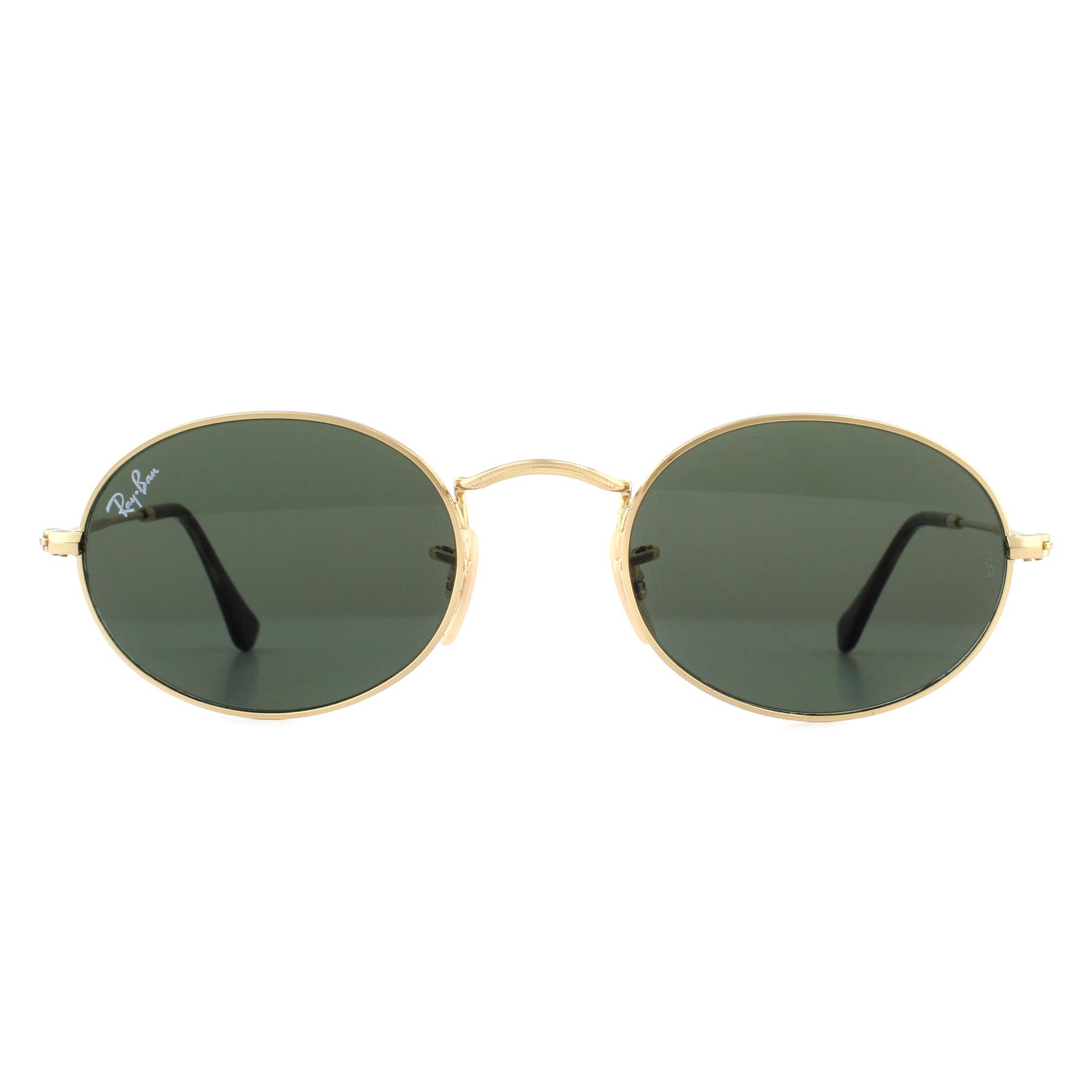 Ray-Ban Oval Unisex Gold Grün G-15 Sonnenbrille Image